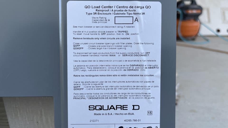 QO Load Center Home Inspection School